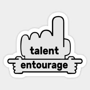 Hands Pointing - Text Art - Talent & Entourage Sticker